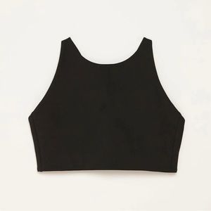 Black Topanga Halter Bra from girlfriend collective